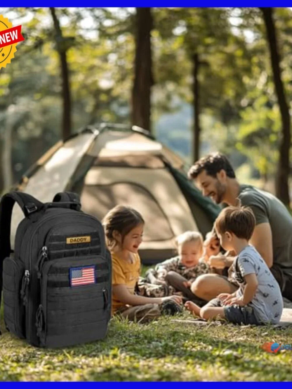 Military Diaper Backpack with Insulated Bottle Pockets, Waterproof, 17 Pockets
